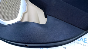 Door trim card rear right Jeep Renegade 15 - beige with black insert cloth, armrest black cloth, speaker cover gray, scratches, abrasions