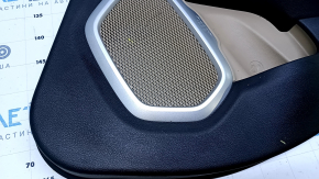 Door trim card rear right Jeep Renegade 15 - beige with black insert cloth, armrest black cloth, speaker cover gray, scratches, abrasions
