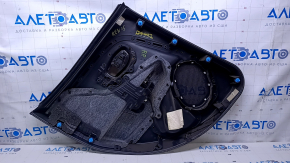 Door trim card rear right Jeep Renegade 15 - black with black insert cloth, armrest black cloth, speaker cover beige, scuffs, scratches
