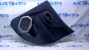 Door trim card rear right Jeep Renegade 15 - black with black insert cloth, armrest black cloth, speaker cover beige, scuffs, scratches