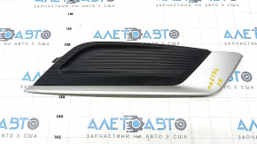 Front bumper grille right Ford Fusion mk5 17-18 without fog lights, structure, molding silver, sand