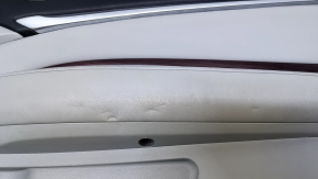 Door trim card rear right Acura MDX 14-16 gray with gray insert leather, armrest gray leather, molding under wood gloss, curtain, scratches, abrasions, dents, pokes