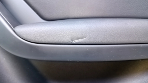 Door trim card rear right Audi A4 B8 13-16 rest black, sedan BANG & OLUFSEN, armrest black rubber, insert leather black, molding gray structure, scratch, broken fastener, dents