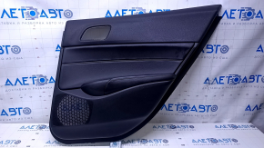 Door trim card rear right Acura ILX 13-15 black with black insert leather, armrest black leather, scuffs, dent