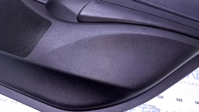 Door trim card rear right Acura ILX 13-15 black with black insert leather, armrest black leather, scuffs, dent