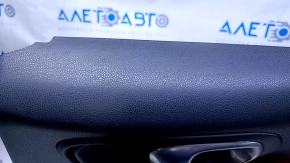 Door trim card rear right Fiat 500L 14- black with brown insert leather, armrest brown leather, scratches, abrasions, bumps