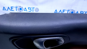 Door trim card rear right Fiat 500L 14- black with brown insert leather, armrest brown leather, scratches, abrasions
