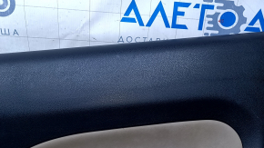 Door trim card rear right Fiat 500L 14- black with beige insert leather, armrest beige leather, scratches, abrasions, bump