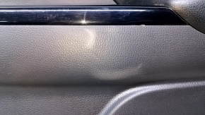 Door trim card rear right Mitsubishi Eclipse Cross 18- black with black cloth insert, armrest black leather, molding black gloss, plastic turned white, scuffs, scratches, broken fastener