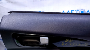 Door trim card rear right Mitsubishi Eclipse Cross 18- black with black cloth insert, armrest black leather, molding black gloss, plastic turned white, scuffs, scratches, broken fastener
