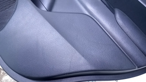Door trim card rear right Mitsubishi Eclipse Cross 18- black with black cloth insert, armrest black leather, molding black gloss, plastic turned white, scuffs, scratches, broken fastener