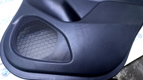 Door trim card rear right Mitsubishi Eclipse Cross 18- black with black cloth insert, armrest black leather, molding black gloss, plastic turned white, scuffs, scratches, broken fastener