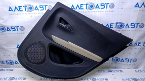 Door trim card rear right Chevrolet Volt 11-15 black, armrest beige rubber, scratches, abrasions