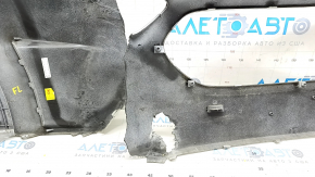 Bare front bumper Kia Niro 17-19 HEV, PHEV without parking sensors, white, left part torn off, tears, broken fasteners, scratches