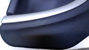 Door trim card rear right Mini Cooper Countryman R60 10-16 black with black insert plastic, armrest black rubber, molding gray structure, scratches, dents, scuffs, bumps