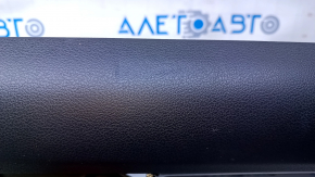 Door trim card rear right Audi Q5 8R 09-17 black with black insert rubber, armrest black rubber, molding dark wood gloss, scratches, abrasions, dents