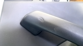 Door trim card rear right Audi Q5 8R 09-17 black with black insert rubber, armrest black rubber, molding dark wood gloss, scratches, abrasions, dents, scuffs
