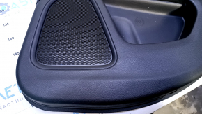 Door trim card rear right Jeep Compass 17- black with black insert leather, armrest black leather with brown stitching, scratches, abrasions, dent