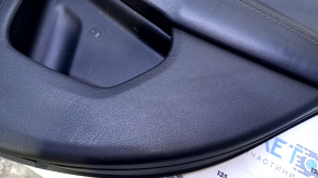 Door trim card rear right Jeep Compass 17- black with black insert leather, armrest black leather with brown stitching, scratches, abrasions, bumps