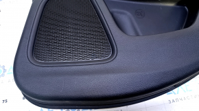 Door trim card rear right Jeep Compass 17- black with black insert leather, armrest black leather with brown stitching, scratches, abrasions, bumps