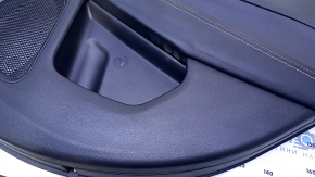 Door trim card rear right Jeep Compass 17- black with black insert leather, armrest black leather with brown and white stitching, scratches, abrasions