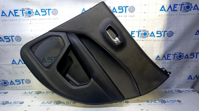 Door trim card rear right Jeep Compass 17- black with black insert leather, armrest black leather with black stitching, scratches, abrasions, bumps