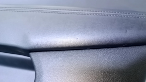 Door trim card rear right Jeep Compass 17- black with black insert leather, armrest black leather with black stitching, scratches, abrasions, bumps