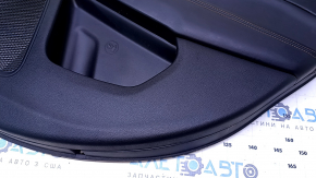 Door trim card rear right Jeep Compass 17- black with black insert leather, armrest black leather with brown stitching, scratches, abrasions