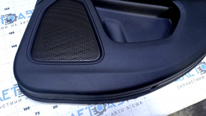 Door trim card rear right Jeep Compass 17- black with black insert leather, armrest black leather with brown stitching, scratches, abrasions