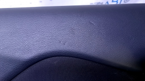 Door trim card rear right Jeep Cherokee KL 14-18 black with black insert cloth, armrest black leather, molding dark wood, scratches, dents, abrasions, bumps, scuffs