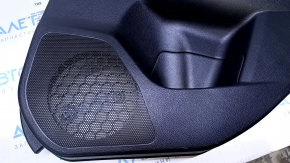 Door trim card rear right Subaru XV Crosstrek 13-17 black with black insert leather, armrest black rubber, scuffs, scratches, dents