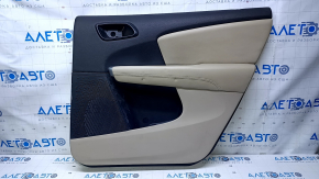 Door trim card rear right Dodge Journey 11- beige with beige insert leather, armrest beige leather, scratches, abrasions, dents
