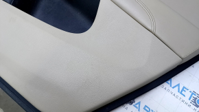 Door trim card rear right Dodge Journey 11- beige with beige insert leather, armrest beige leather, scratches, abrasions, dents
