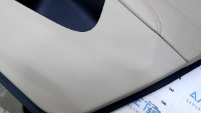 Door trim card rear right Dodge Journey 11- beige with beige insert leather, armrest beige leather, scratches, abrasions