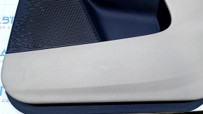 Door trim card rear right Dodge Journey 11- beige with beige insert leather, armrest beige leather, scratches, abrasions
