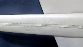 Door trim card rear right Dodge Journey 11- beige with beige insert leather, armrest beige leather, scratches, abrasions, tear, dents