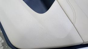 Door trim card rear right Dodge Journey 11- beige with beige insert leather, armrest beige leather, scratches, abrasions, tear, dents