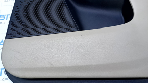 Door trim card rear right Dodge Journey 11- beige with beige insert leather, armrest beige leather, scratches, abrasions, tear, dents