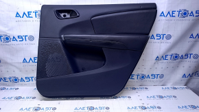 Door trim card rear right Dodge Journey 11- black with black insert leather, armrest black leather, scratches, abrasions, dents, bumps
