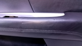 Door trim card rear right Dodge Journey 11- black with black insert leather, armrest black leather, scratches, abrasions, dents, bumps