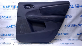 Door trim card rear right Dodge Journey 11- black with black insert leather, armrest black leather, scratches, abrasions, dents, bumps, scuffs
