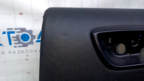 Door trim card rear right Dodge Journey 11- black with black insert leather, armrest black leather, scratches, abrasions, dents, bumps, scuffs