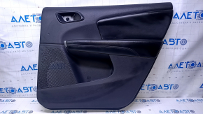 Door trim card rear right Dodge Journey 11- black with black insert leather, armrest black leather, scratches, abrasions, dents, bumps