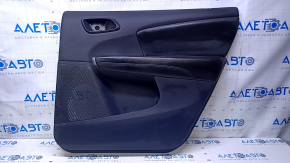 Door trim card rear right Dodge Journey 11- black with black insert leather, armrest black leather, scratches, abrasions, dents, bumps