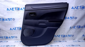 Door trim card rear right Mitsubishi Outlander Sport ASX 13-17 black with black insert plastic, armrest black cloth, scuffs, scratches