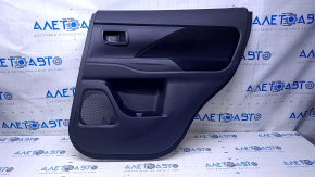 Door trim card rear right Mitsubishi Outlander 14-21 black with black insert cloth, armrest black cloth, scratches, abrasions