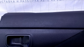 Door trim card rear right Mitsubishi Outlander 14-21 black with black insert cloth, armrest black cloth, scratches, abrasions