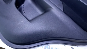 Door trim card rear right Mitsubishi Outlander 14-21 black with black insert cloth, armrest black cloth, scratches, abrasions