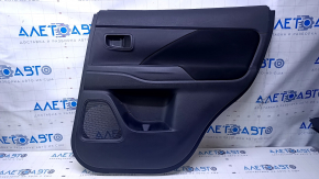 Door trim card rear right Mitsubishi Outlander 14-21 black with black insert cloth, armrest black cloth, scratches, abrasions