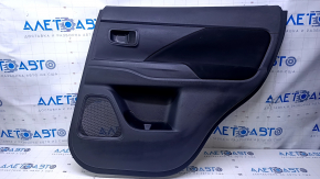 Door trim card rear right Mitsubishi Outlander 14-21 black with black insert cloth, armrest black cloth, scratches, abrasions